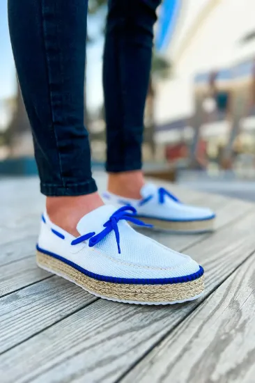 CH311 Espadril Erkek Ayakkabı BEYAZ / SAX MAVI resmi