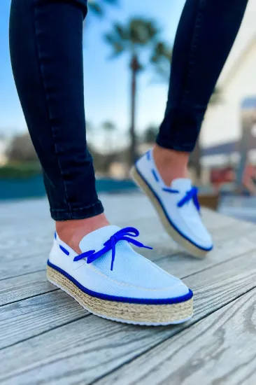CH311 Espadril Erkek Ayakkabı BEYAZ / SAX MAVI resmi