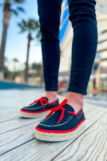 CH311 Espadril Erkek Ayakkabı SIYAH - KIRMIZI resmi