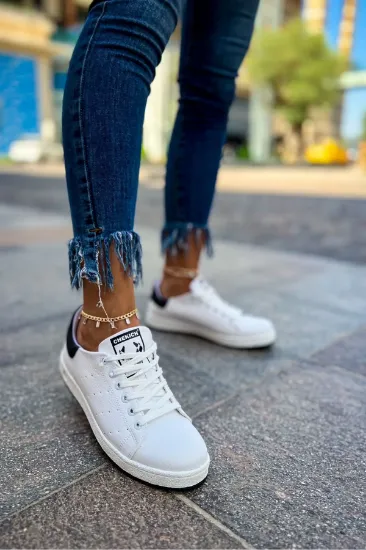 CH977 GBT Tennis Kadın Ayakkabı BEYAZ/SIYAH resmi