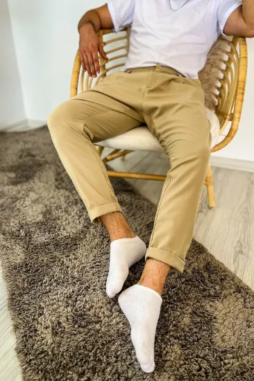 Chekcich Jogger Pantolon BEJ resmi