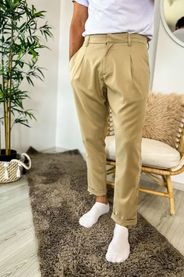 Chekcich Jogger Pantolon BEJ resmi