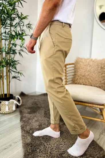Chekcich Jogger Pantolon BEJ resmi