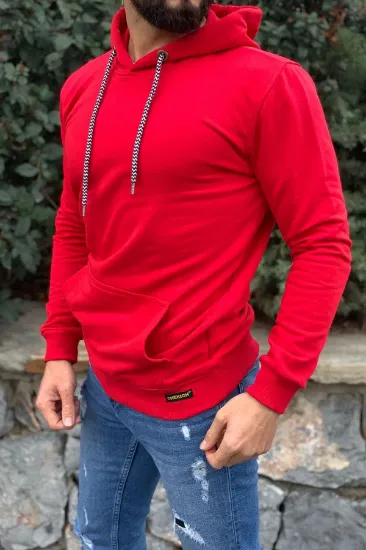 Kapüşonlu Sweatshirt KIRMIZI resmi