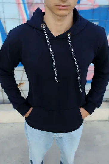 Kapüşonlu Sweatshirt LACIVERT resmi
