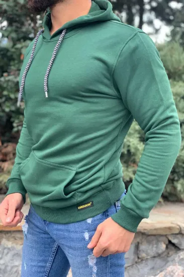 Kapüşonlu Sweatshirt YESIL resmi