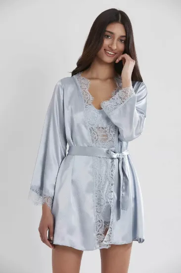 Pierre Cardin 2490 Bayan Sabahlıklı Saten Şort Takım resmi