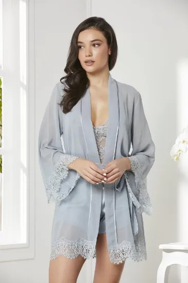 Pierre Cardin 7005 Sabahlıklı Şort Gecelik Takım resmi
