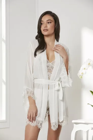 Pierre Cardin 7005 Sabahlıklı Şort Gecelik Takım resmi