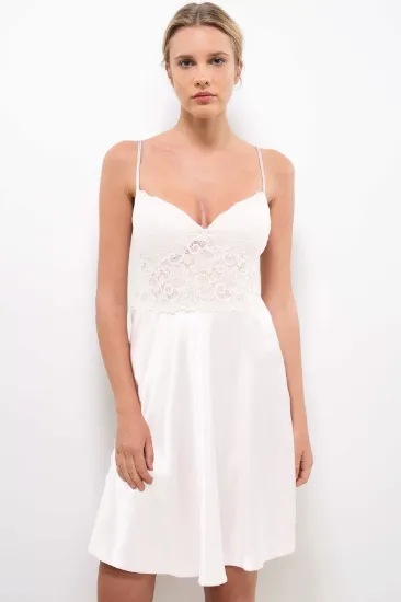 Pierre Cardin 4265 Saten Kısa Sabahlık Gecelik Takım resmi