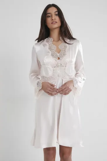 Pierre Cardin 6335 6'lı Saten Gecelik Sabahlık Takım resmi