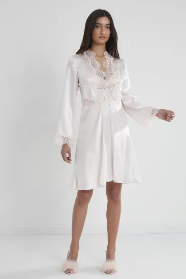 Pierre Cardin 6335 6'lı Saten Gecelik Sabahlık Takım resmi