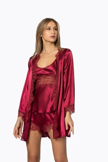 Pierre Cardin 2490 Bayan Sabahlıklı Saten Şort Takım resmi