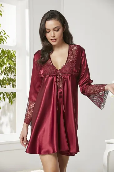 Pierre Cardin 6625 Kısa Gecelikli 6'lı İpek Set resmi