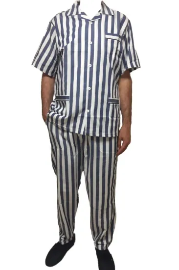 Kocabey 4007 Gaffur Erkek Kısa Kol Çizgili Pijama Takım resmi