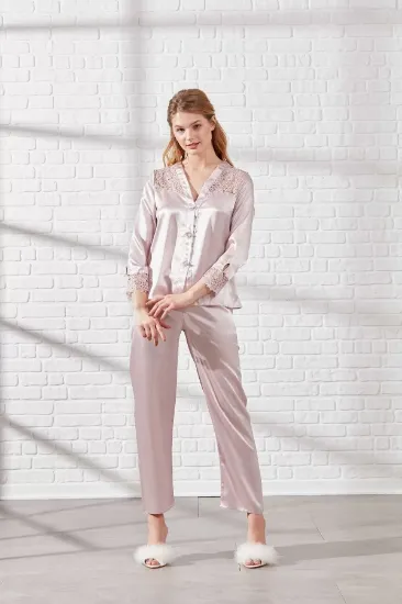 Pierre Cardin 6625 Kısa Gecelikli 6'lı İpek Set resmi