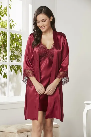 Pierre Cardin 6040 Kısa Gecelikli 6'lı İpek Set resmi