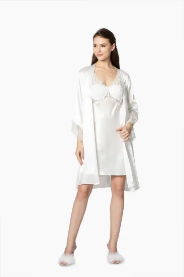 Pierre Cardin 6040 Kısa Gecelikli 6'lı İpek Set resmi