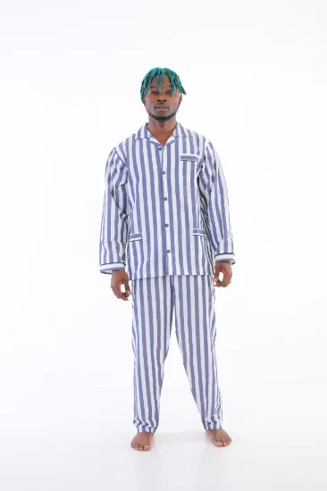 Kocabey 4007 Uzun Kol Çizgili Gaffur Erkek Pijama Takım resmi