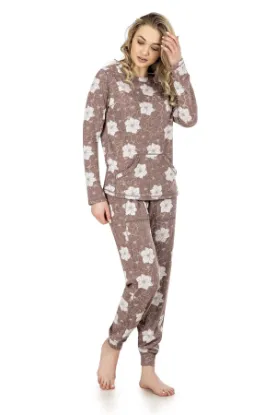Jiber 3919 Desenli Uzun Kol Kadın  Pijama Takımı resmi