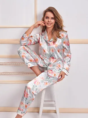Nurteks 5654 Bayan Saten Pijama Takımı resmi