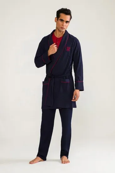D'S Damat 03000 5'li Robdöşambr Erkek Damat Pijama Seti resmi