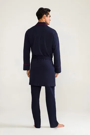 D'S Damat 03000 5'li Robdöşambr Erkek Damat Pijama Seti resmi