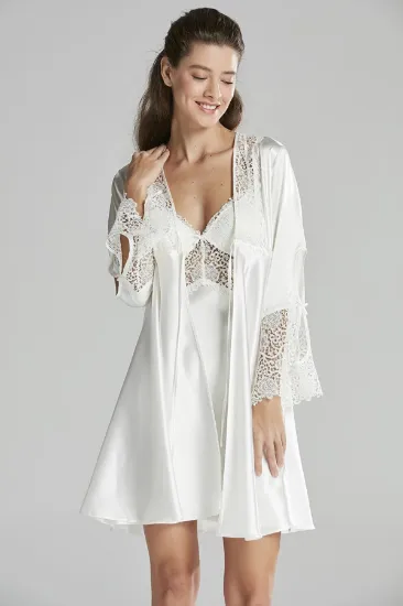 Pierre Cardin 6625 Kısa Gecelikli 6'lı İpek Set resmi