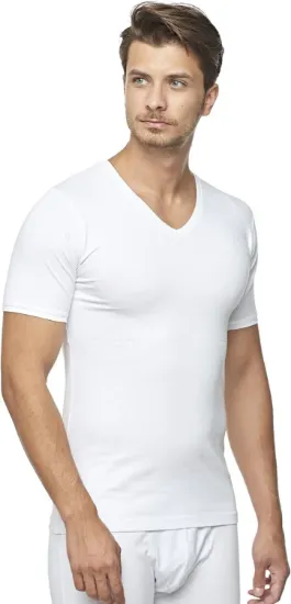 Star 206 Modal Yarım Kol V-Yaka T-Shirt Atlet resmi