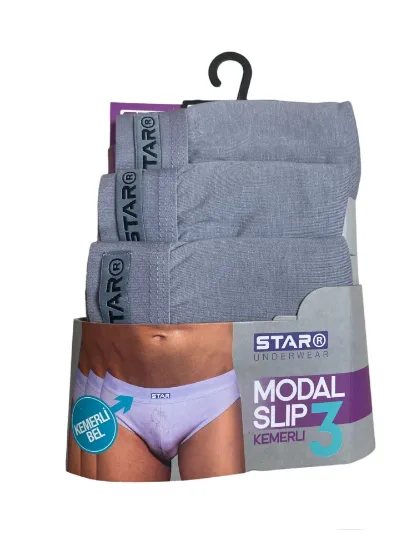 Star 109 Erkek 3'lü Modal Slip resmi