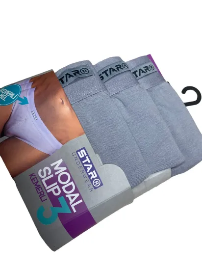 Star 109 Erkek 3'lü Modal Slip resmi