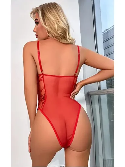 For Dreams 8423 Çiçekli Fantezi Bodysuit resmi
