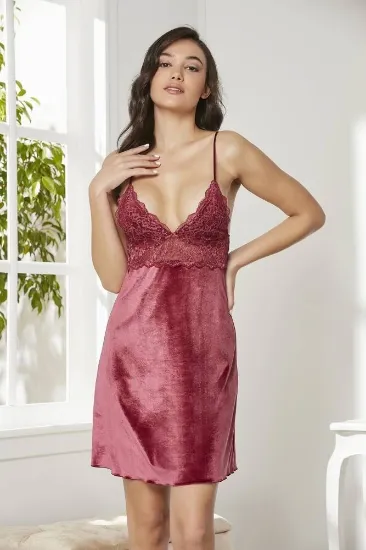 Pierre Cardin 845 Kadife Saten Gecelik resmi