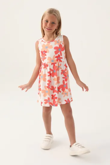 Roly Poly 3393-3 Kız Çocuk Çiçekli Elbise resmi