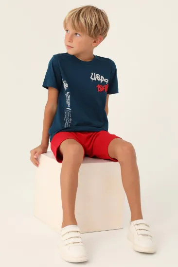 US Polo 1751-4 Erkek Çocuk Şort Takımı resmi