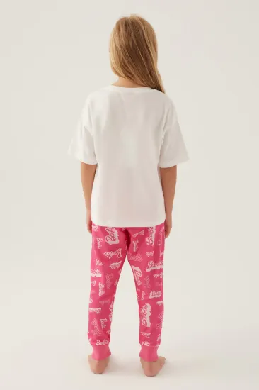 Barbie L1704-G Kız Çocuk Kısa Kol Pijama Takımı resmi