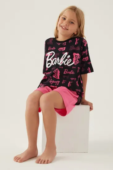 Barbie L1705-G Kız Çocuk Şort  Pijama Takımı resmi