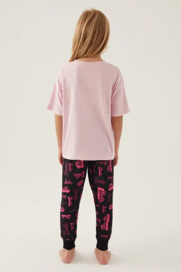 Barbie L1704-G Kız Çocuk Kısa Kol Pijama Takımı resmi