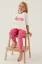 Barbie L1704-3 Kız Çocuk Kısa Kol Pijama Takımı resmi
