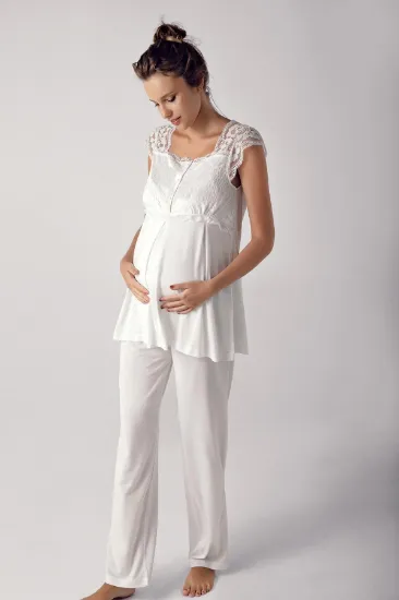 Artış 13200 Bayan Kısa Kol Lohusa Pijama Takımı resmi
