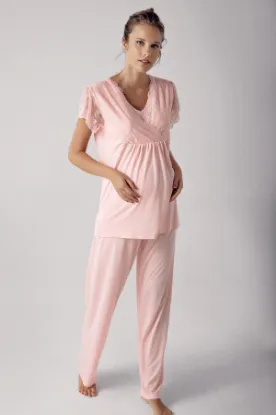 Artış 13208 Bayan Kısa Kol Lohusa Pijama Takımı resmi