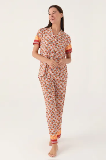 Pierre Cardin PC8823-S Kadın Gömlek Yaka Pijama Takımı resmi
