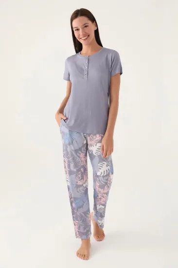 Pierre Cardin 8801-S Bayan Kısa Kol Pijama Takım resmi