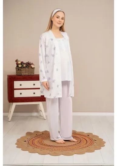 Ba-Ha 4521 Sabahlıklı Lohusa Pijama Takımı resmi