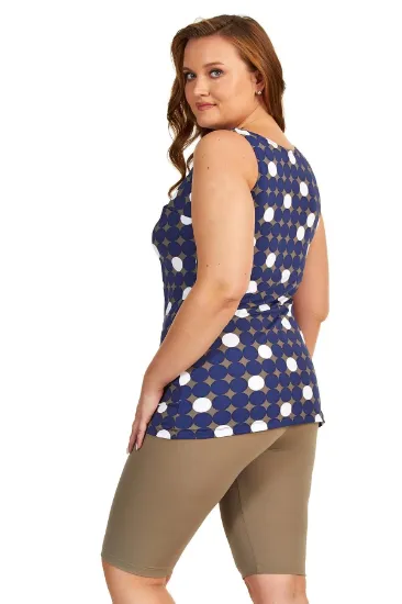 Argento 0755-9001 Desenli Kısa Kollu Tankini resmi