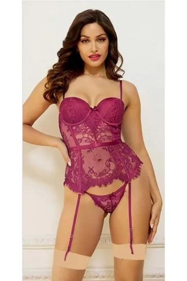 For Dreams 8468 Dantelli Jartiyerli Büstiyer Takım resmi