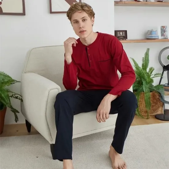 Kocabey 9250 Erkek Midi Yaka Pijama Takım resmi