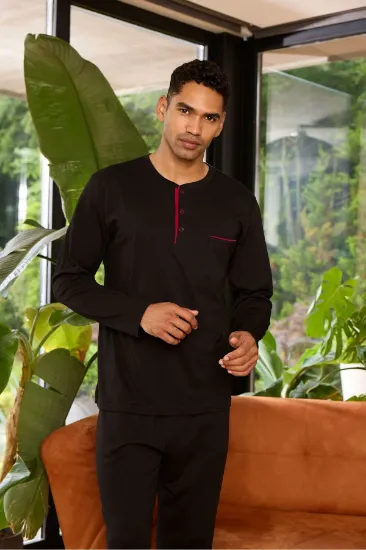 Kocabey 9250 Erkek Midi Yaka Pijama Takım resmi