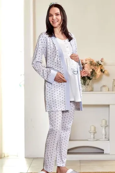 Flz 31-134  Bayan Sabahlıklı Lohusa Pijama Takımı resmi