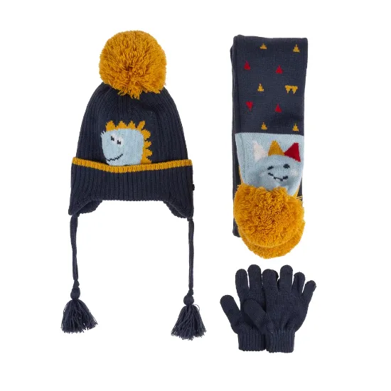 Suyutti K24160-11 Erkek Çocuk 1-4 Yaş 3'Lü Bere Set resmi